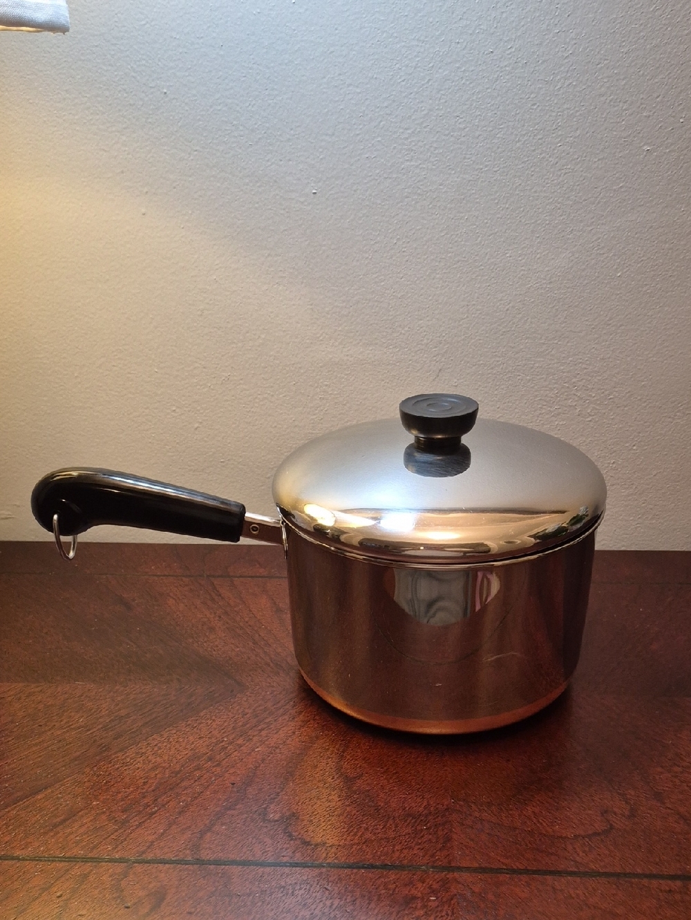 Vintage Revere Ware  3 Qt-79 Rome,NY Saucepan with Black Handle and Lid